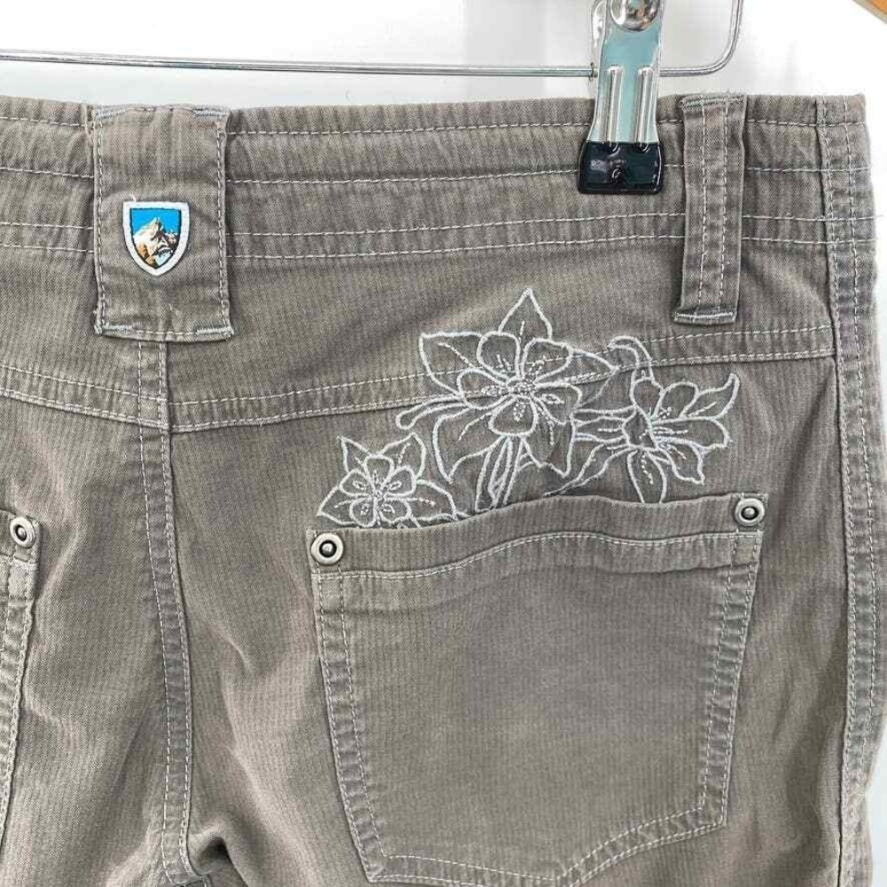 KUHL Hiking Outdoor Capri Pants Womens 4 Cotton Nylon Embroidered Back Pocket - Picture 9 of 13